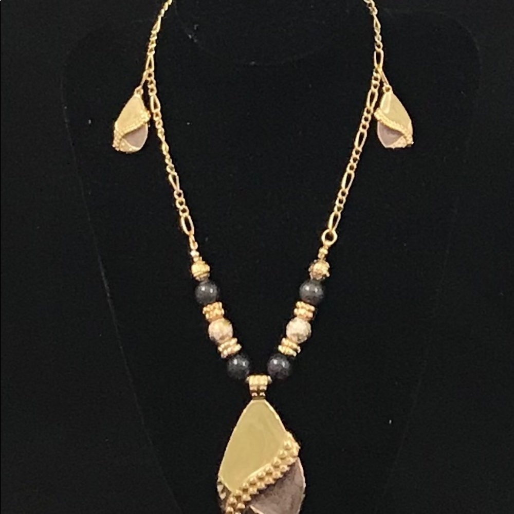 KC Stamped Necklace and Earring Set